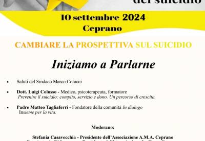 CAMBIARE LA PROSPETTIVA SUL SUICIDIO  Iniziamo a Parlarne